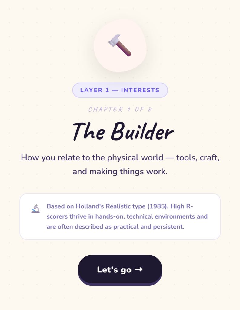 Forget MBTI: I Built a 3-Layer Personality Test 6 스크린샷 2026 03 11 120510