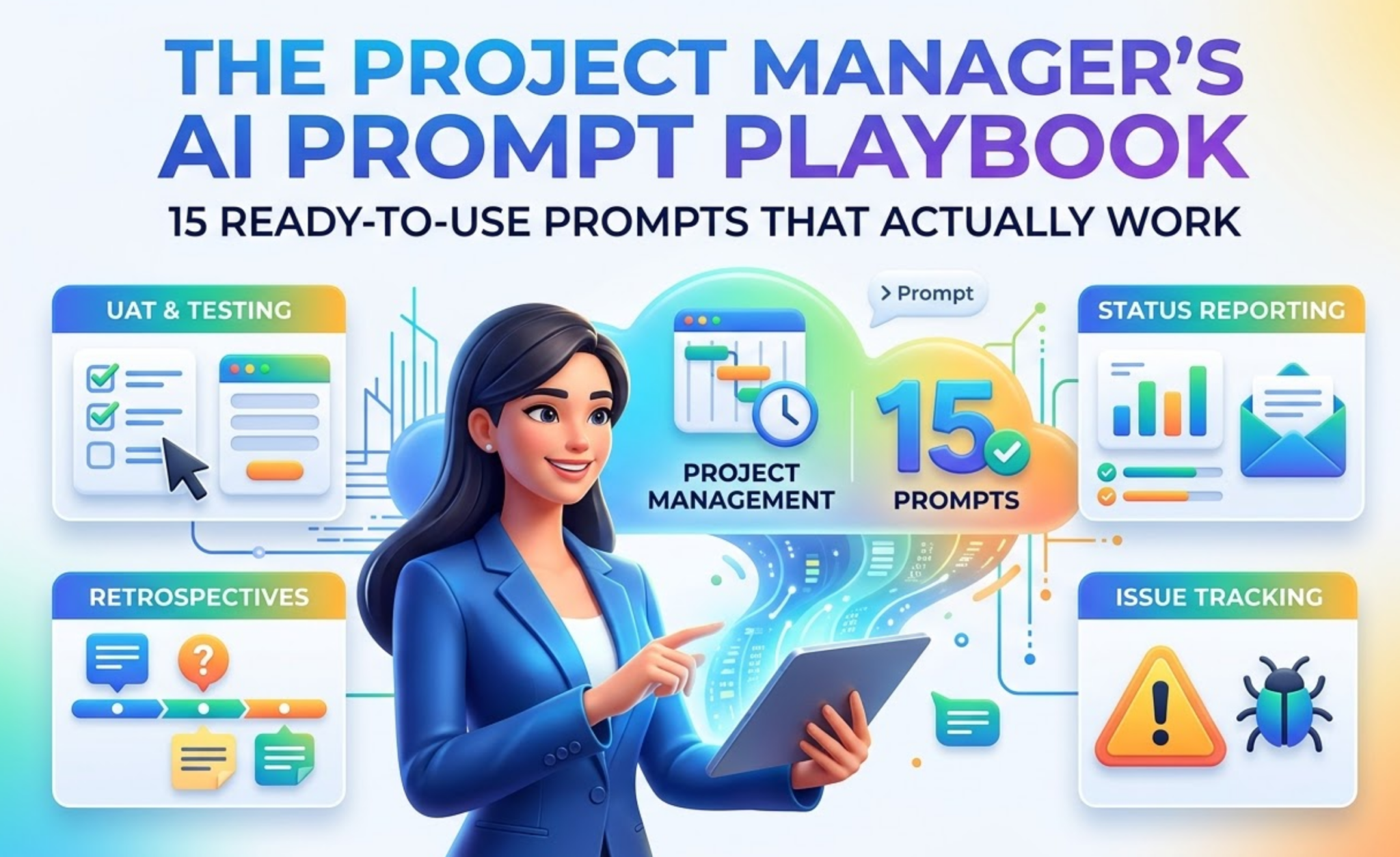 Screenshot for 15 AI Prompts for Project Managers: The Ultimate Playbook(Free!!)