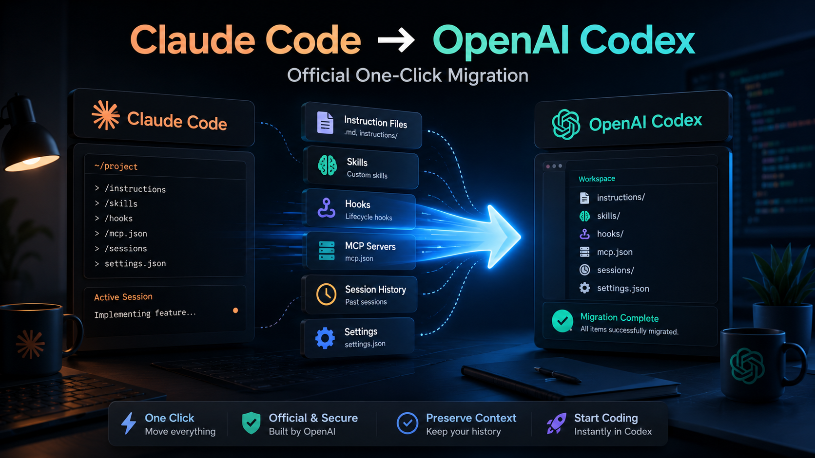 Claude Code to Codex Migration: One-Click Import Guide (What Transfers ...