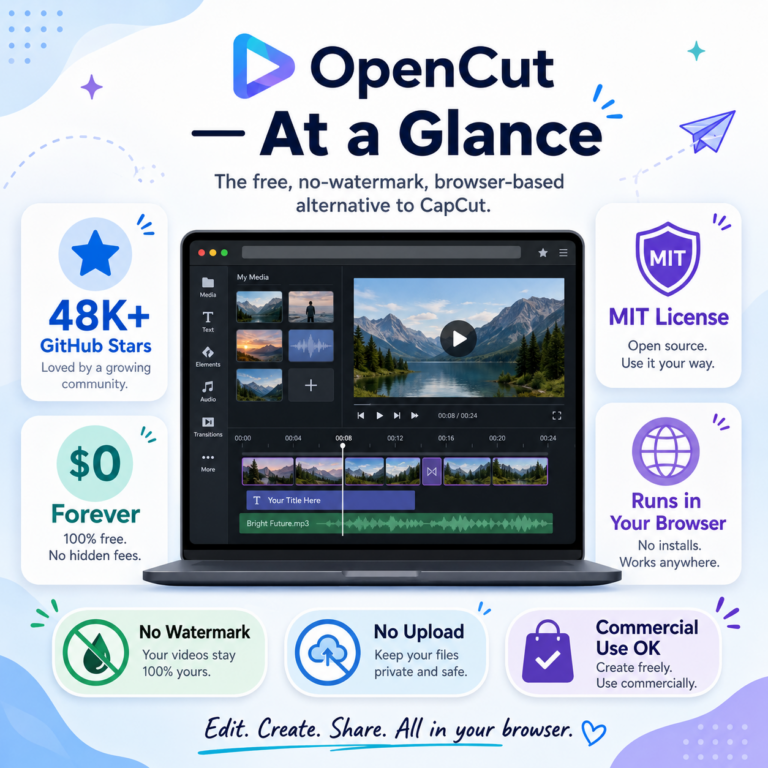 OpenCut: The Free, Open-Source CapCut Alternative With 48K GitHub Stars