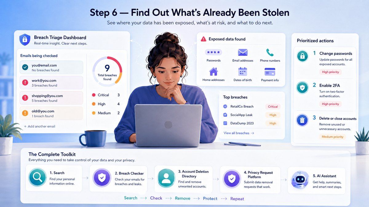 How to Erase Your Digital Footprint in 6 Hours Using Claude — All 6 Prompts Included 12 data breach privacy toolkit