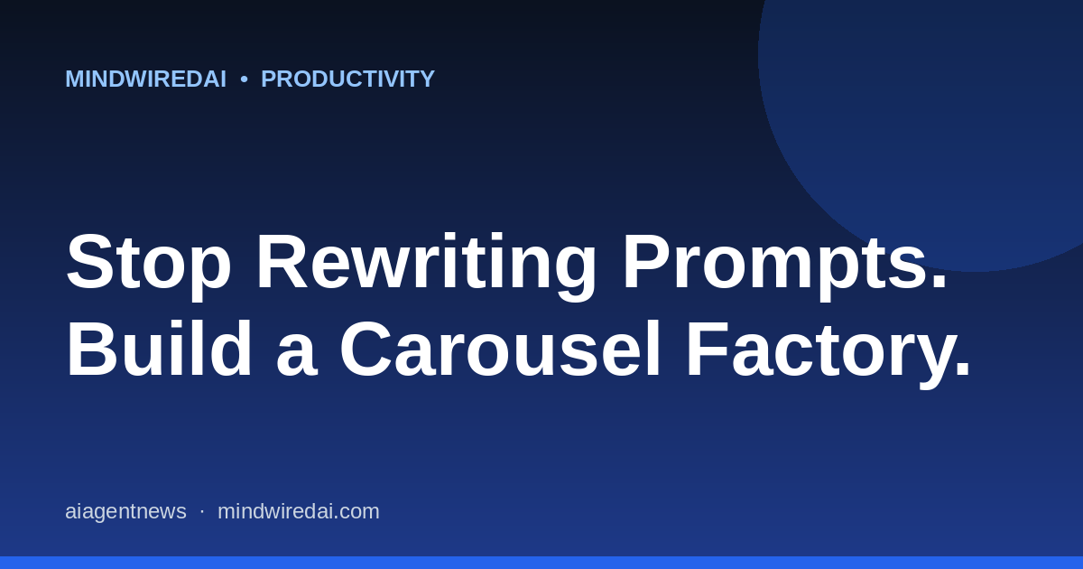 Build a Reusable Carousel Maker in Claude Projects 4 post 2026 06 25