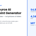 Open source AI PowerPoint generator: PPT Master exports native editable slides. MIT-licensed, 54,859 GitHub stars.